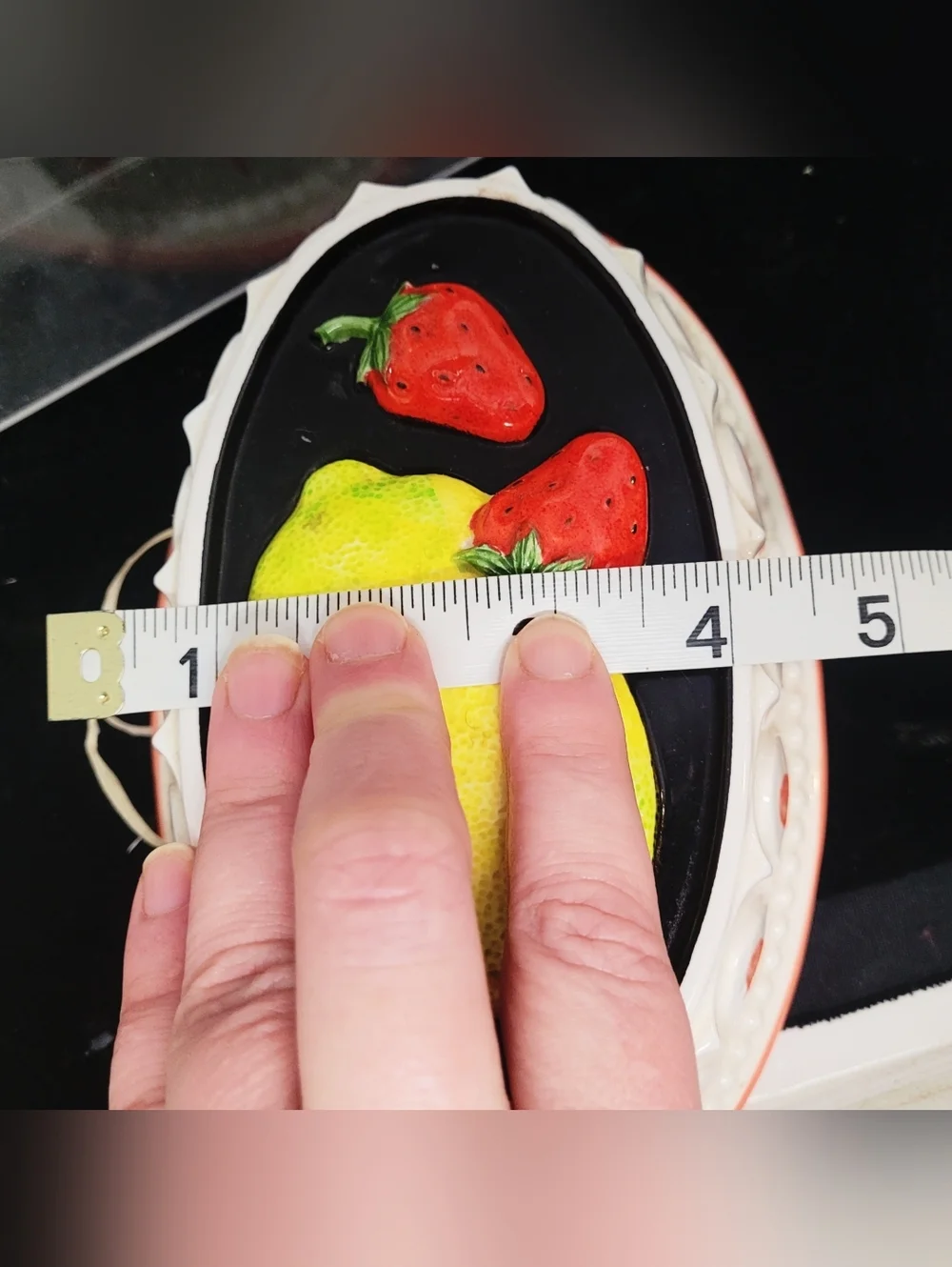 Vintage Tasteseller Sigma Lemon & Red Strawberry Ceramic Mold For Wall